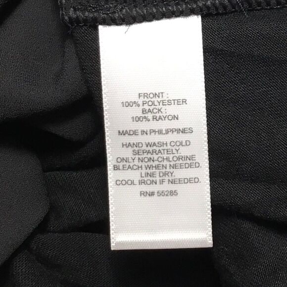 Classy black floaty tank with gold tone studs and front zipper closet staple S - Picture 7 of 7